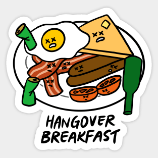 Hangover Breakfast (Eggs, Bacon, Sausage, Toast, Tomatoes) Sticker